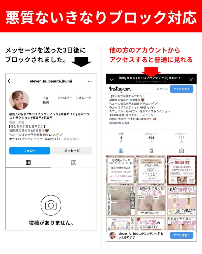 ブロックされました