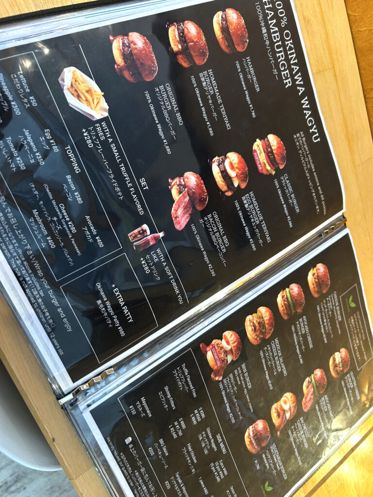 Burger Revolution Nahaのメニュー一覧